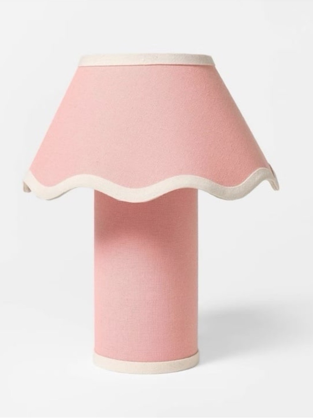 Pink Fabric Scalloped Table
Lamp - Threshold designed with Studio McGee